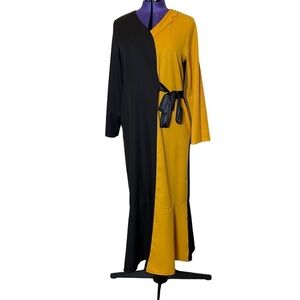 3 for 12$Black and yellow long dress size S